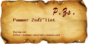 Pammer Zsüliet névjegykártya